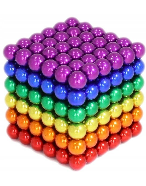 NeoCube magnetiniai rutuliukai 216vnt vaivorykštės spalvų